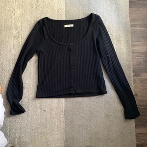 NWOT - Madewell Ribbed Crop Long-sleeve